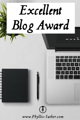 Excellent Blog Award. By accepting this Excellent Blog Award, you have to award it to 10 more people whose blogs you find Excellent Award worthy.