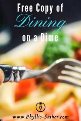 She has offered to let me give away a copy of Dining on a Dime to one of my readers - either print, if you live in the US (she will even pay the shipping) or e-book if you prefer.