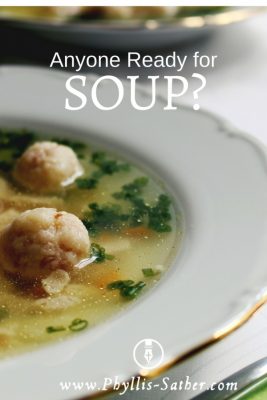 This soup recipe has special meaning to us since a dear friend made it for us when our son Eric had leukemia and friends were bringing us meals.