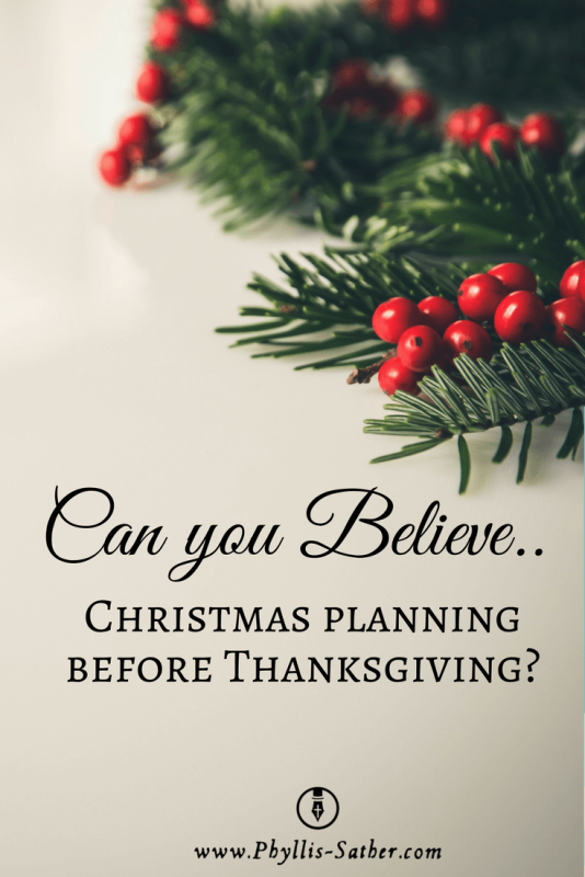 Can you believe...Christmas planning before Thanksgiving?