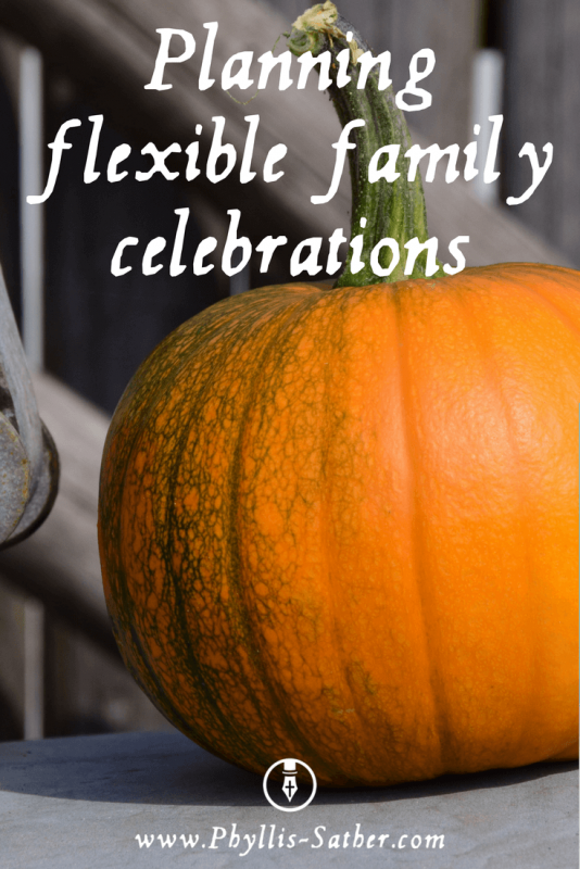 Planning flexible family celebrations. Holidays can be a frustrating time for a lot of families. There are at least two sets of extended family in each marriage.